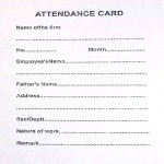 Attendance Cards