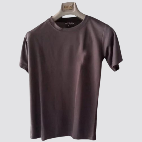 Men Gray Cotton T Shirt