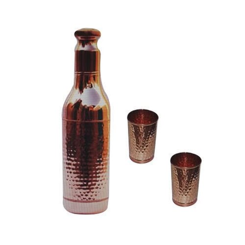 Copper Water Bottle With Glass