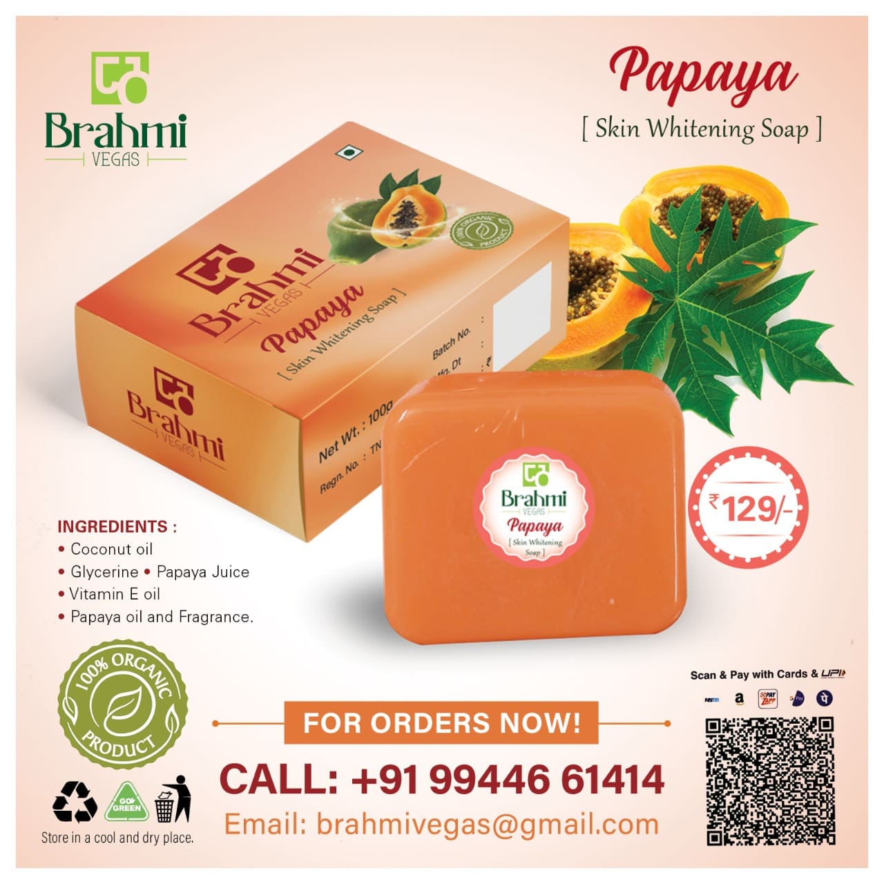 Papaya Skin Whitening Soap