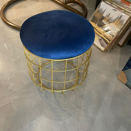 Round Living Room Metal Sofa Stool