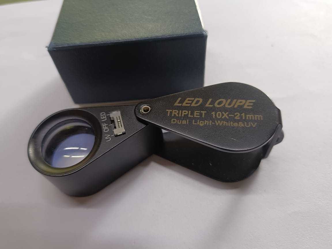 Led Loup 10x -21 mm Dual Light White & UV