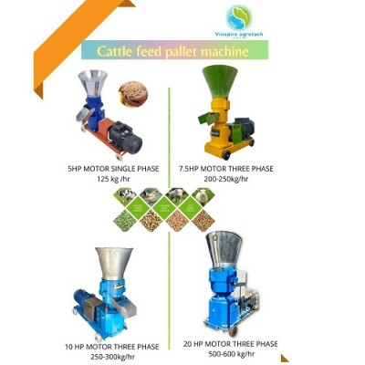 Semi-automatic cattle feed pallet mill