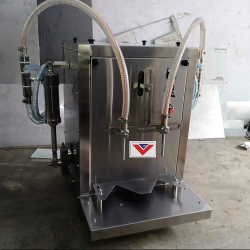 Two Head Semi Automatic Volumetric bottle Liquid Filling Machine