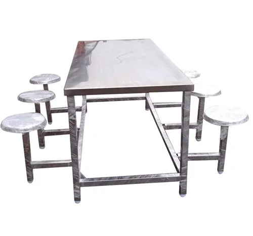 6 Seater Stainless Steel Dining Table