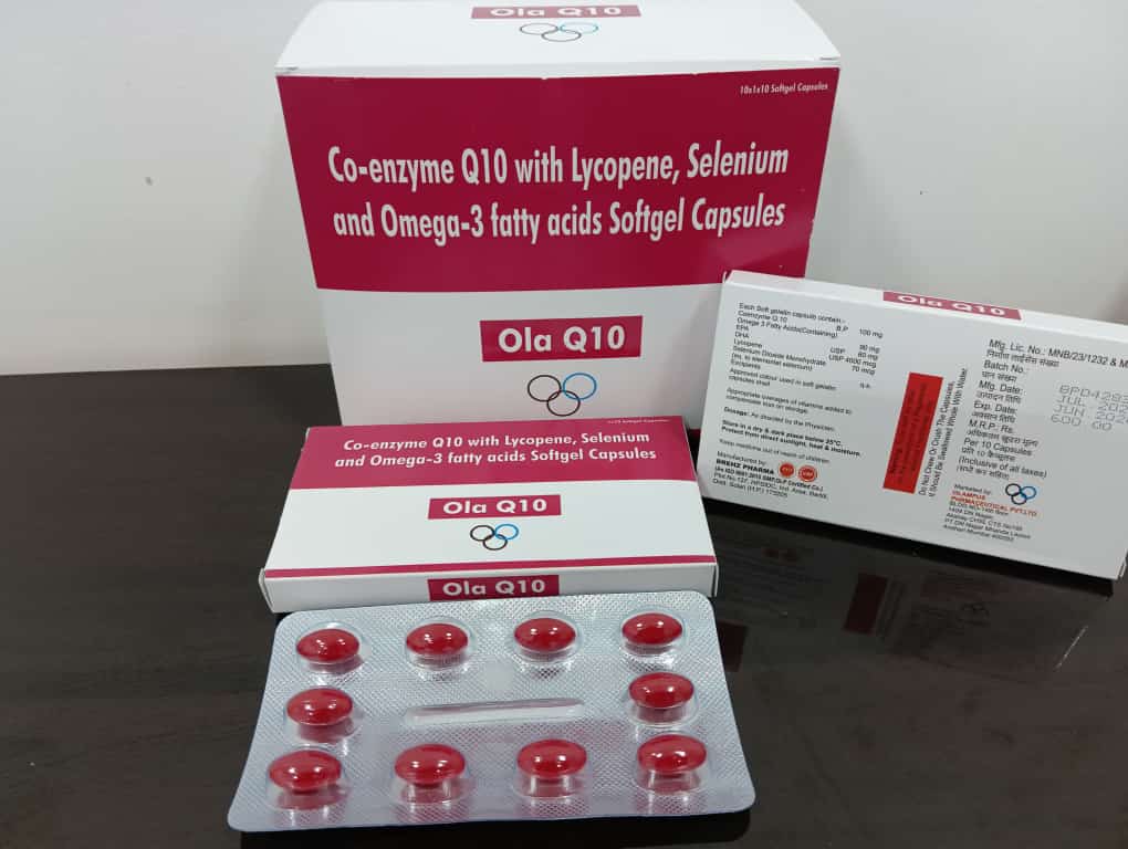 Co-enzyme Q10 With Lycopene,Selenium And Omega-3 Fatty Acids Softgel Capsules