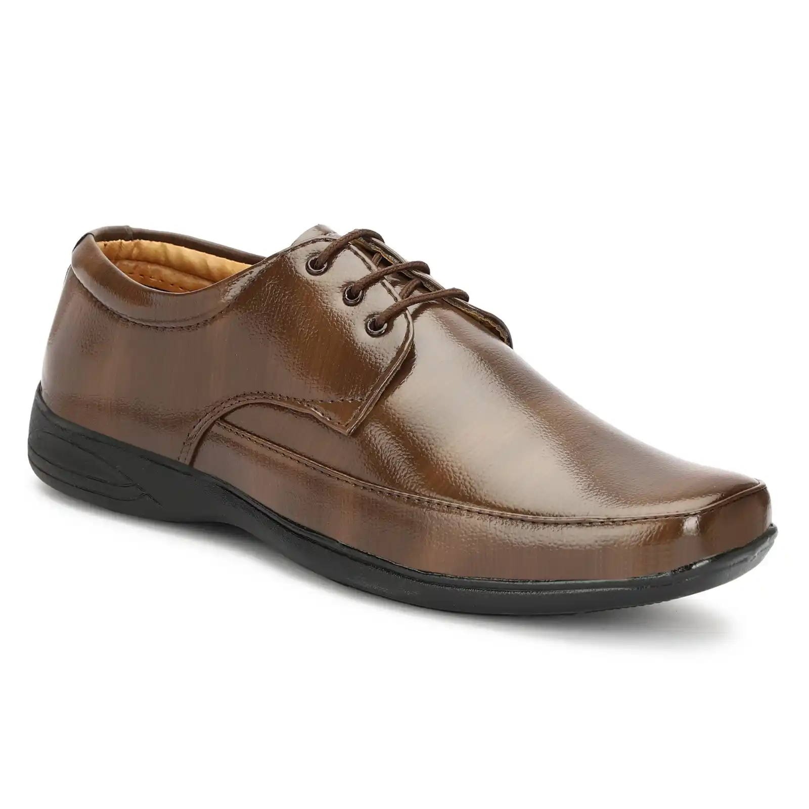 Shiny Brown Shoes For Men