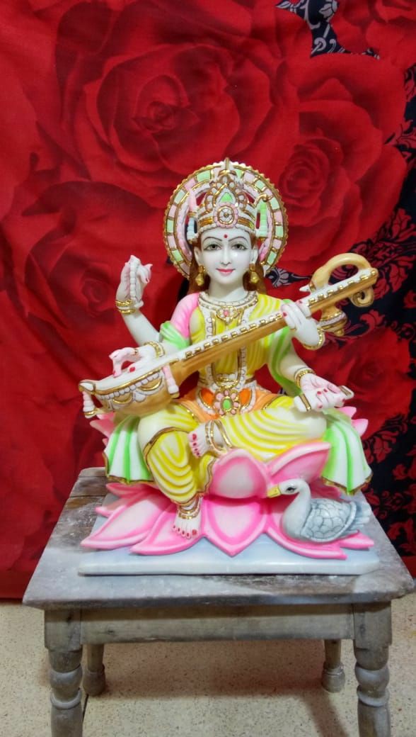 Statue Of Saraswati (Marble) 2 FT