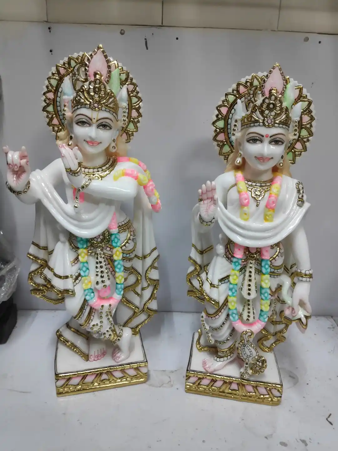 Makrana Marble Statue Of Radha Krishna (Marble) 2 FT