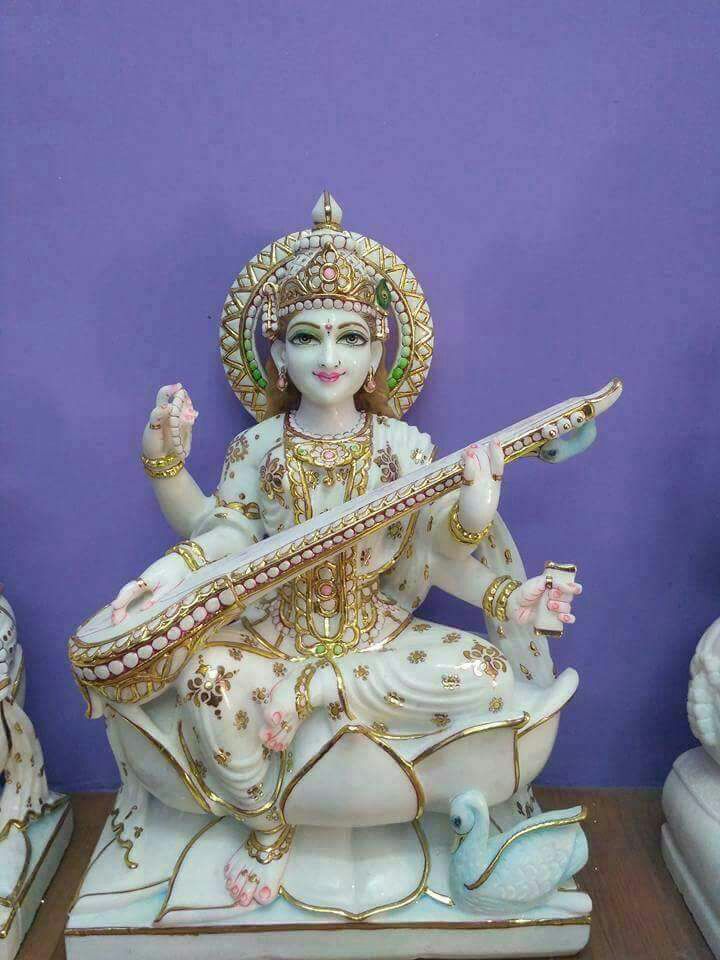 Saraswati Mata 32 INCH (Marble Statue)