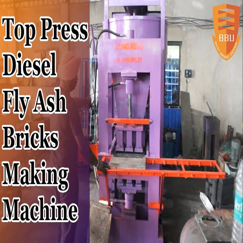 3 Bricks Top Press Fly Ash Bricks Machine