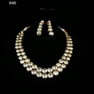 Details about   Stone Mirror Wedding Design Meena Kudan Gold Plated Party Wear Jewelry Necklace 