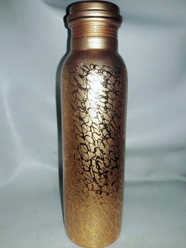 Ginger Printed Meena Copper Bottle